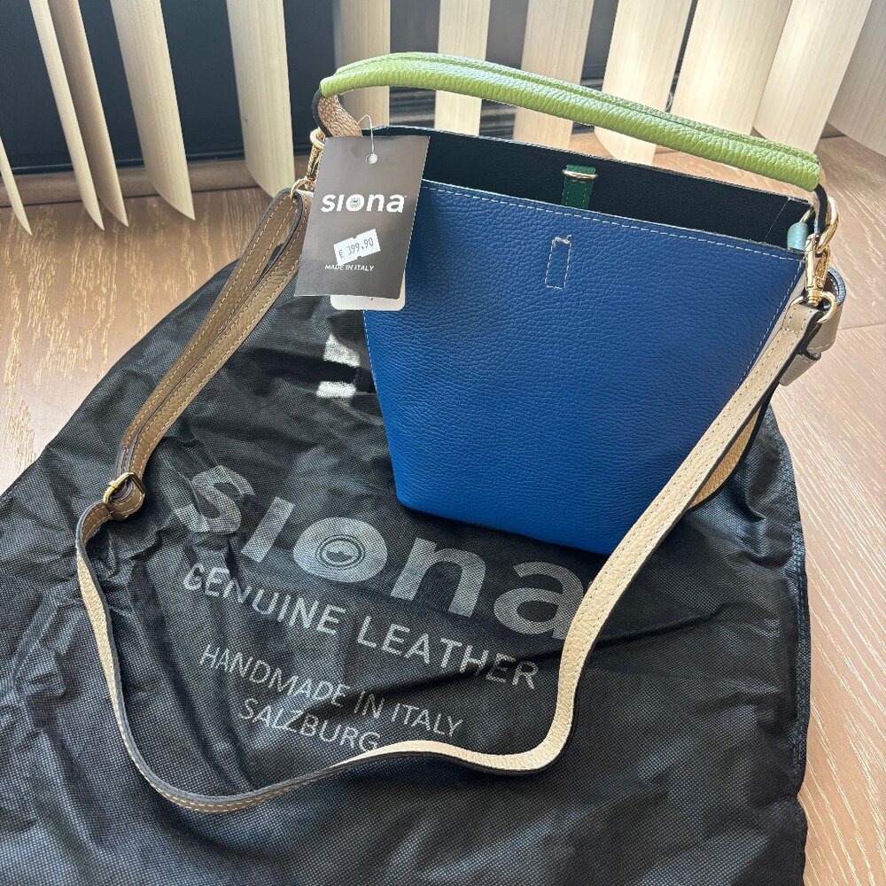 Small Leather Bag with Multicolored